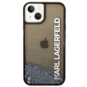 Kryt Karl Lagerfeld LIQUID GLITTER ELONG pro iPhone 14 Plus - černý