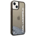 Kryt Karl Lagerfeld LIQUID GLITTER ELONG pro iPhone 14 Plus - černý