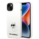 Kryt Karl Lagerfeld CHOUPETTE Silicone Ikonik iPhone 14 Plus bílá