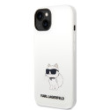 Kryt Karl Lagerfeld CHOUPETTE Silicone Ikonik iPhone 14 Plus bílá