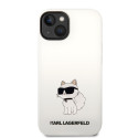 Kryt Karl Lagerfeld CHOUPETTE Silicone Ikonik iPhone 14 Plus bílá