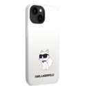 Kryt Karl Lagerfeld CHOUPETTE Silicone Ikonik iPhone 14 Plus bílá