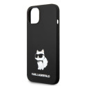 Kryt Karl Lagerfeld CHOUPETTE Silicone Ikonik iPhone 14 Plus černý