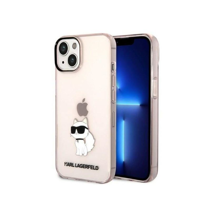 Kryt Karl Lagerfeld CHOUPETTE pro iPhone 14 - růžová
