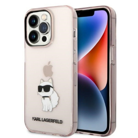 Karl Lagerfeld CHOUPETTE kryt pro iPhone 14 Pro Max - růžový