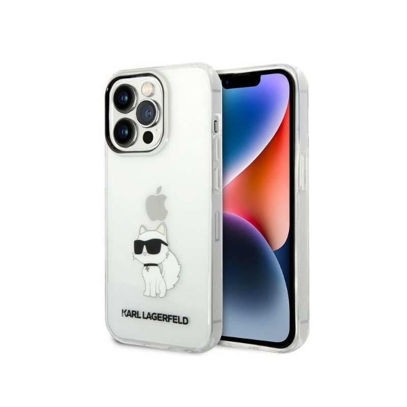 Kryt Karl Lagerfeld KLHCP14XHNCHTCT pro iPhone 14 Pro Max - transparentní