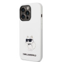 Kryt Karl Lagerfeld CHOUPETTE Silicone iPhone 14 Pro Max bílý