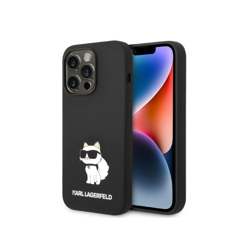 Kryt Karl Lagerfeld SILICONE CHOUPETTE pro iPhone 14 Pro Max - black