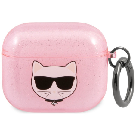 Ochranné pouzdro Karl Lagerfeld pro Apple AirPods 3 – růžová