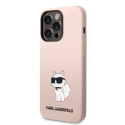 Kryt Karl Lagerfeld SILICONE CHOUPETTE iPhone 14 Pro Max pink