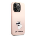 Kryt Karl Lagerfeld SILICONE CHOUPETTE iPhone 14 Pro Max pink
