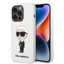 Kryt Karl Lagerfeld SILICONE IKONIK pro iPhone 14 Pro Max - white