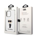Kryt Karl Lagerfeld SILICONE IKONIK pro iPhone 14 Pro Max - white