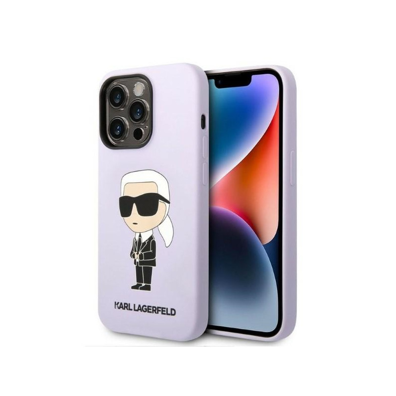 Kryt Karl Lagerfeld KLHCP14XSNIKBCU pro iPhone 14 Pro Max - fialová/fialová