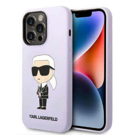 Kryt Karl Lagerfeld KLHCP14XSNIKBCU pro iPhone 14 Pro Max - fialová