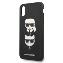 Kryt Karl Lagerfeld SAFFIANO KARL&CHOUPETTE Head pro iPhone X/XS čern