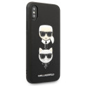 Kryt Karl Lagerfeld SAFFIANO KARL&CHOUPETTE Head pro iPhone X/XS čern