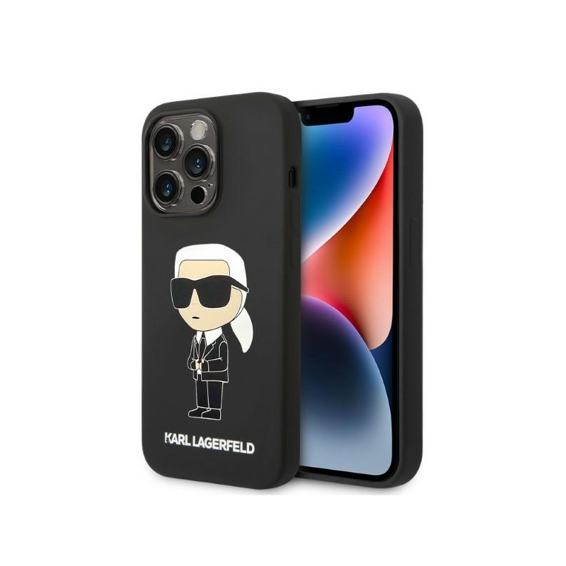 Kryt Karl Lagerfeld IKONIK MagSafe pro iPhone 14 Pro - černý