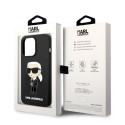 Kryt Karl Lagerfeld IKONIK MagSafe pro iPhone 14 Pro – černý
