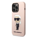 Kryt Karl Lagerfeld IKONIK pro iPhone 14 Pro - růžový