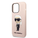 Kryt Karl Lagerfeld IKONIK pro iPhone 14 Pro - růžový