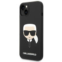 Kryt Karl Lagerfeld SILICONE Karl's Head iPhone 14 Plus - černý