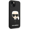 Kryt Karl Lagerfeld SILICONE Karl's Head iPhone 14 Plus - černý