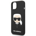 Kryt Karl Lagerfeld SILICONE Karl's Head iPhone 14 Plus - černý