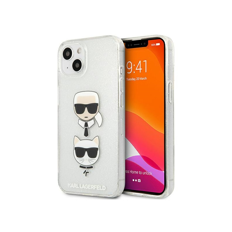 Ochranný kryt Karl Lagerfeld pro Apple iPhone 13 mini – stříbrná