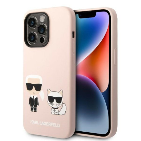 Kryt Karl Lagerfeld Silicone Karl & Choupette MagSafe pro iPhone 14 Pr