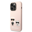 Kryt Karl Lagerfeld Silicone Karl & Choupette MagSafe pro iPhone 14 Pr
