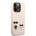 Kryt Karl Lagerfeld Silicone Karl & Choupette MagSafe pro iPhone 14 Pr