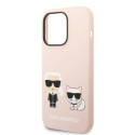 Kryt Karl Lagerfeld Silicone Karl & Choupette MagSafe pro iPhone 14 Pr