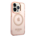 Kryt Guess GUHMP14LHTCMP iPhone 14 Pro růžová (MagSafe)