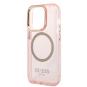 Kryt Guess GUHMP14LHTCMP iPhone 14 Pro růžová (MagSafe)