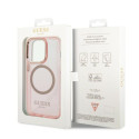 Kryt Guess GUHMP14LHTCMP iPhone 14 Pro růžová (MagSafe)