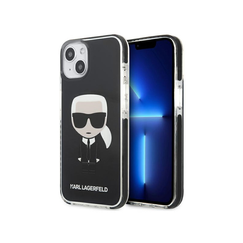 Kryt Karl Lagerfeld IKONIK Karl Case pro iPhone 13 mini - černý