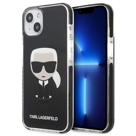 Kryt Karl Lagerfeld IKONIK Karl Case iPhone 13 mini černý