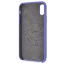 Kryt Karl Lagerfeld SILICONE pro iPhone X/XS - fialová