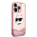 Kryt Karl Lagerfeld KLHCP14LLNCHCP pro iPhone 14 Pro růžová