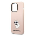 Kryt Karl Lagerfeld Choupette pro iPhone 14 Pro – růžová