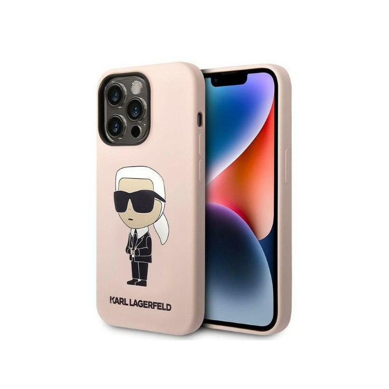 Kryt Karl Lagerfeld KLHCP14LSNIKBCP pro iPhone 14 Pro - růžová/pink