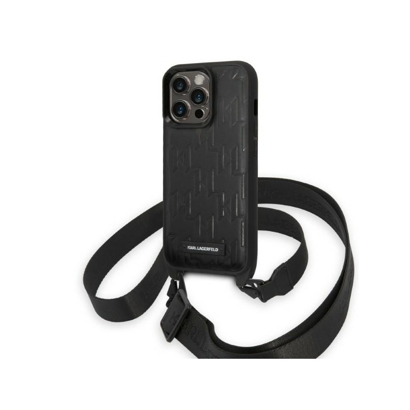 Kryt Karl Lagerfeld KLHCP14LSTMMK pro iPhone 14 Pro - černý