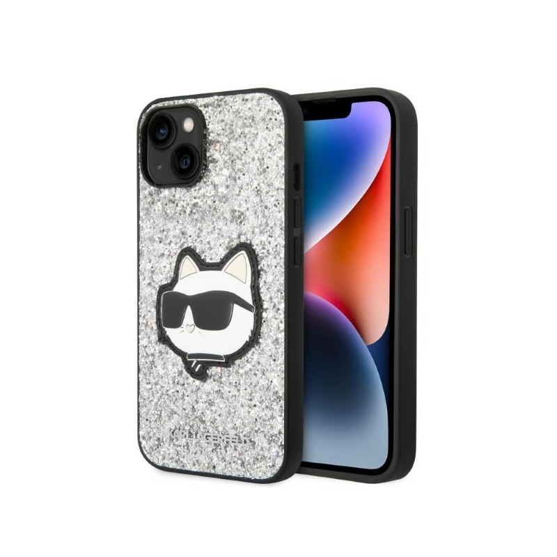 Kryt Karl Lagerfeld KLHCP14MG2CPS pro iPhone 14 Plus - stříbrný/silver