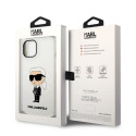 Kryt Karl Lagerfeld Silicone Ikonik pro iPhone 14 Plus – bílá