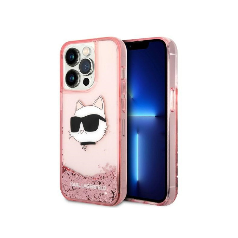 Kryt Karl Lagerfeld KLHCP14XLNCHCP pro iPhone 14 Pro Max - růžová/pink