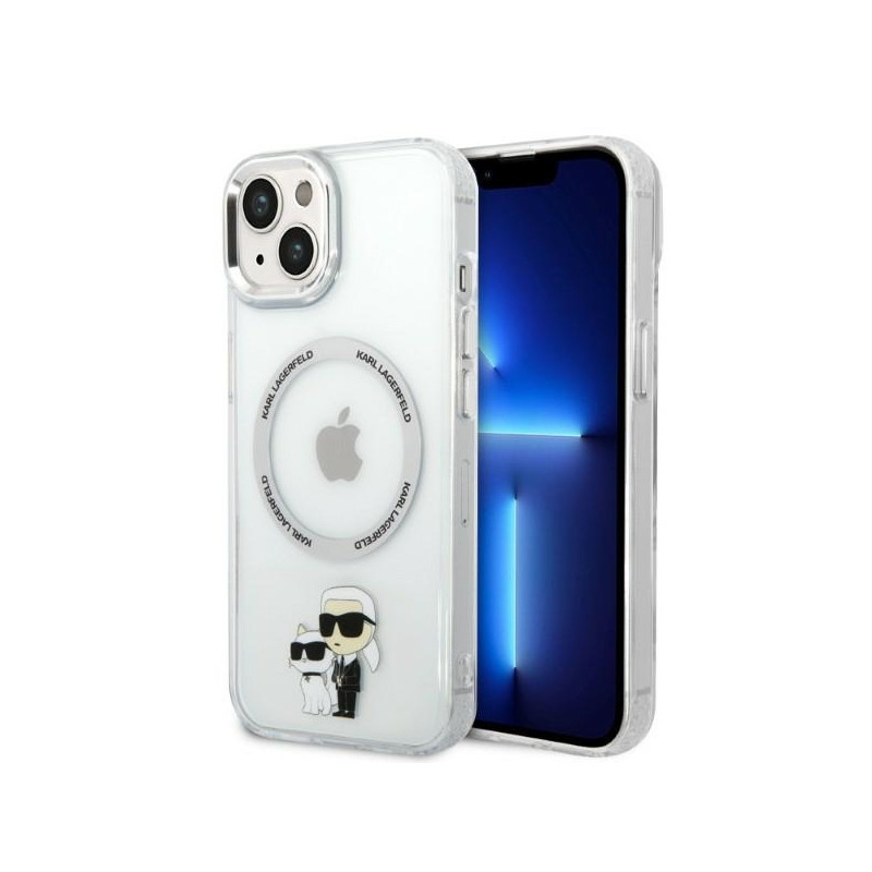 Kryt Karl Lagerfeld KLHMP14MHNKCIT pro iPhone 14 Plus - transparent ikon Karl&Choupette Magsafe