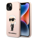 Kryt Karl Lagerfeld KLHMP14MSNIKBCP pro iPhone 14 Plus - růžová