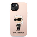 Kryt Karl Lagerfeld KLHMP14MSNIKBCP pro iPhone 14 Plus - růžová