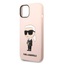 Kryt Karl Lagerfeld KLHMP14MSNIKBCP pro iPhone 14 Plus - růžová